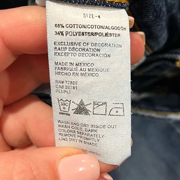 Tommy Hilfiger Hipster Cropped Jeans Straight Leg Denim Medium Wash Blue Size 4 - Picture 5 of 10